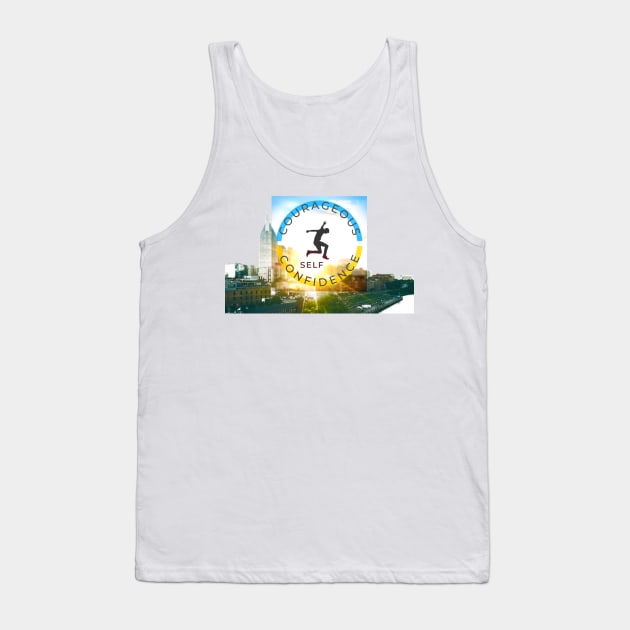 Courageous Self-Confidence Cityscape Tank Top by Courage Hub